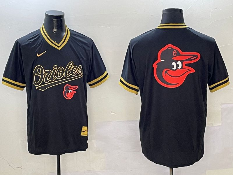Men Baltimore Orioles Blank Black Gold Game 2025 Nike MLB Jersey style 9->miami marlins->MLB Jersey